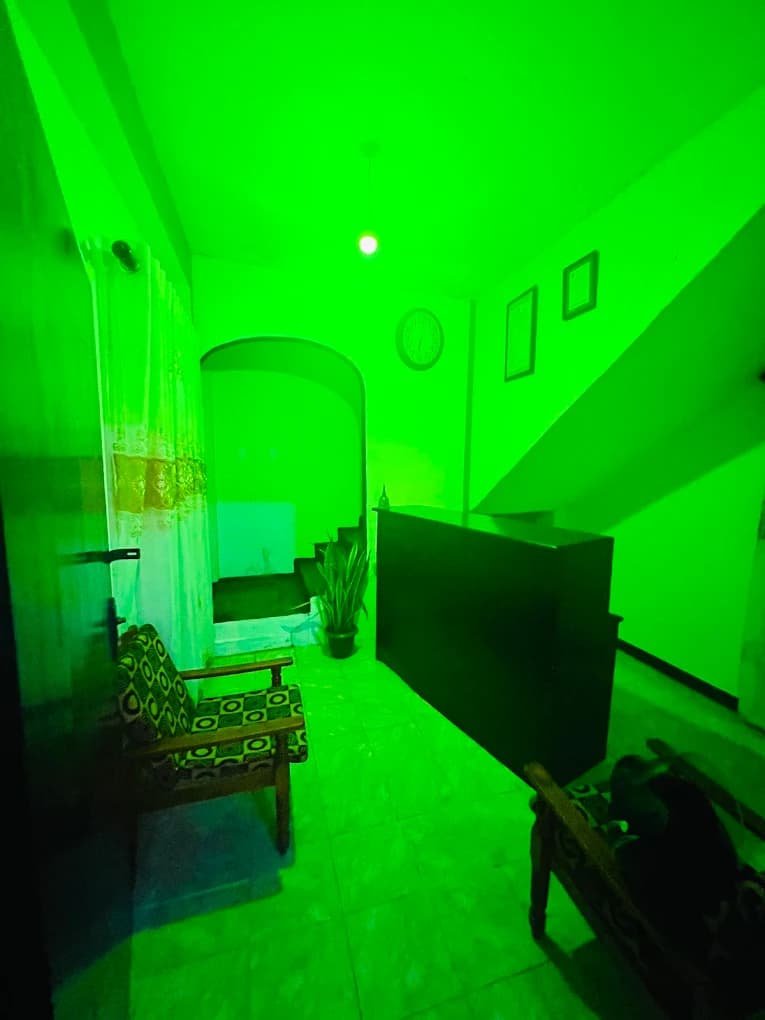 Hallway in evening lighting